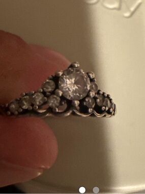 Pandora Sterling Silver White Cubic Zirconia Halo Ring